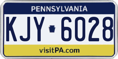 PA license plate KJY6028
