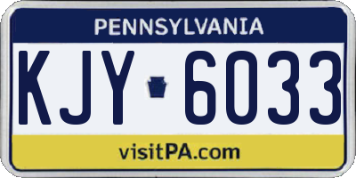 PA license plate KJY6033