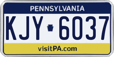 PA license plate KJY6037