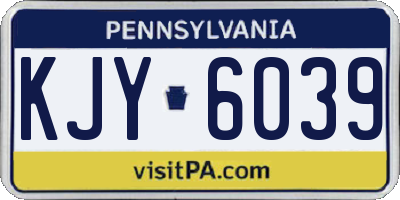 PA license plate KJY6039