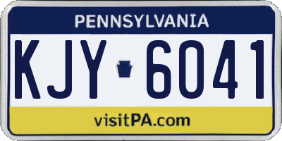 PA license plate KJY6041
