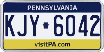 PA license plate KJY6042