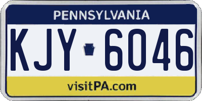 PA license plate KJY6046