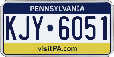 PA license plate KJY6051