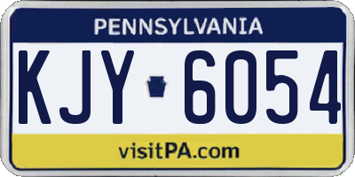 PA license plate KJY6054