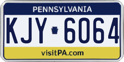 PA license plate KJY6064