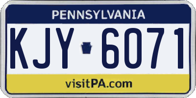 PA license plate KJY6071