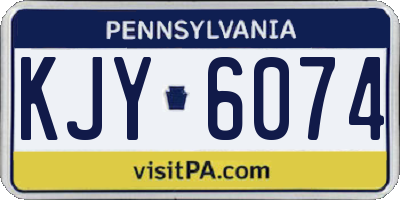 PA license plate KJY6074