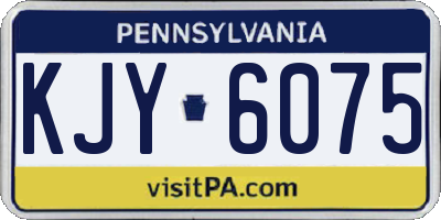 PA license plate KJY6075