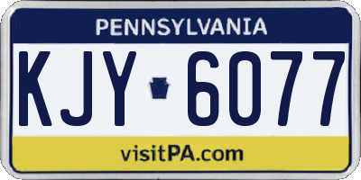 PA license plate KJY6077