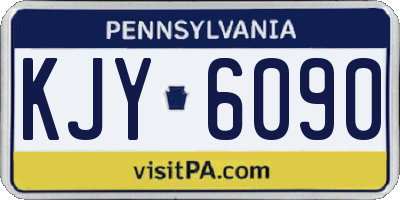 PA license plate KJY6090