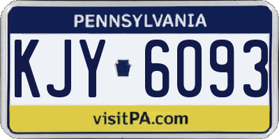PA license plate KJY6093