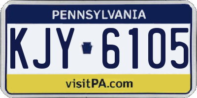 PA license plate KJY6105