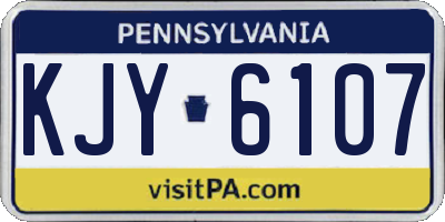 PA license plate KJY6107