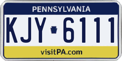 PA license plate KJY6111
