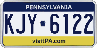PA license plate KJY6122