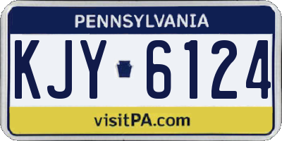 PA license plate KJY6124