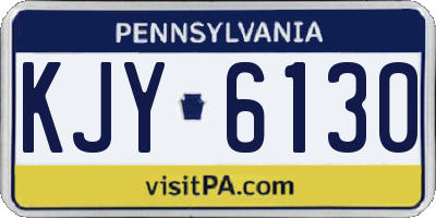 PA license plate KJY6130