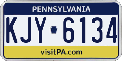 PA license plate KJY6134
