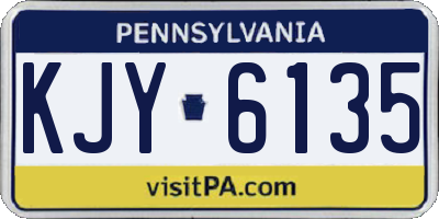 PA license plate KJY6135