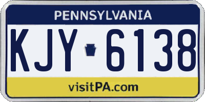 PA license plate KJY6138