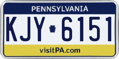 PA license plate KJY6151