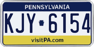PA license plate KJY6154