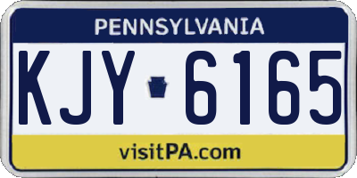 PA license plate KJY6165