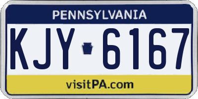 PA license plate KJY6167