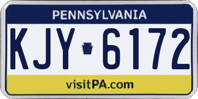 PA license plate KJY6172