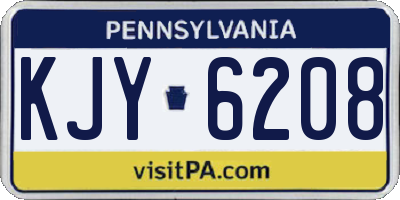 PA license plate KJY6208