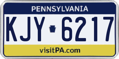 PA license plate KJY6217