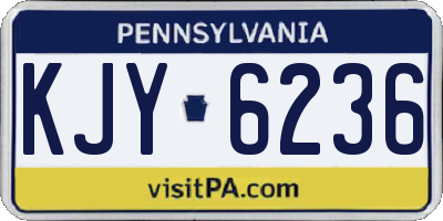 PA license plate KJY6236