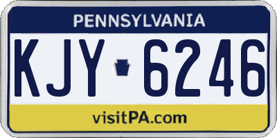 PA license plate KJY6246