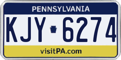 PA license plate KJY6274