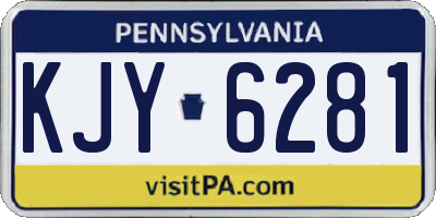 PA license plate KJY6281
