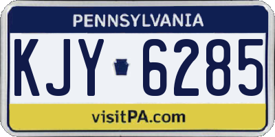 PA license plate KJY6285