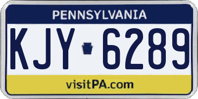 PA license plate KJY6289