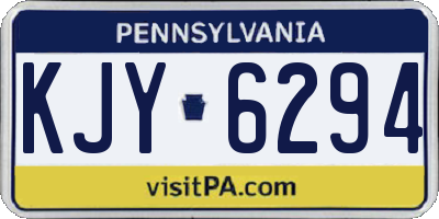 PA license plate KJY6294