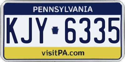 PA license plate KJY6335