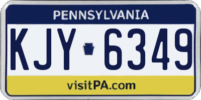 PA license plate KJY6349