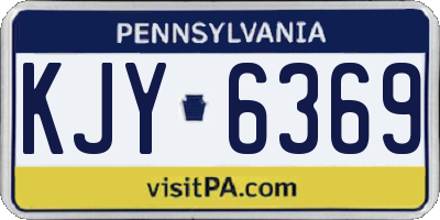PA license plate KJY6369