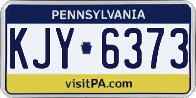 PA license plate KJY6373