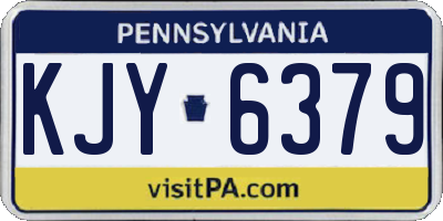 PA license plate KJY6379