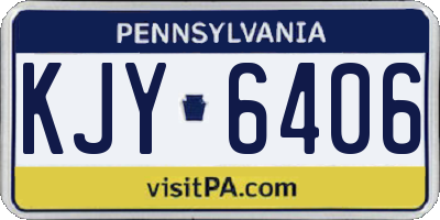 PA license plate KJY6406