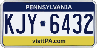 PA license plate KJY6432