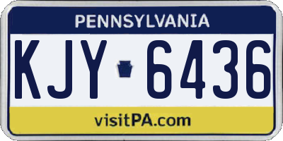 PA license plate KJY6436