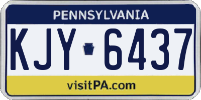 PA license plate KJY6437