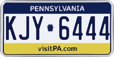 PA license plate KJY6444