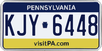 PA license plate KJY6448
